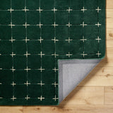 Sanvi Green Tufted Wool Area Rug - Ornate Home