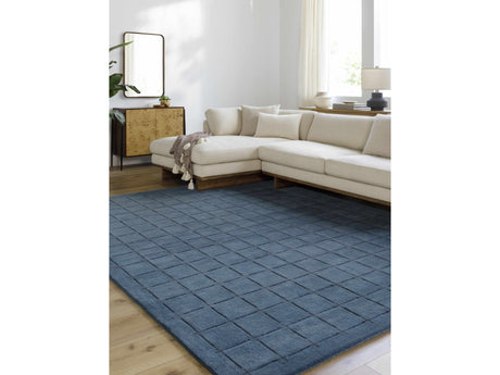 Sanvi Navy Wool Area Rug - Ornate Home