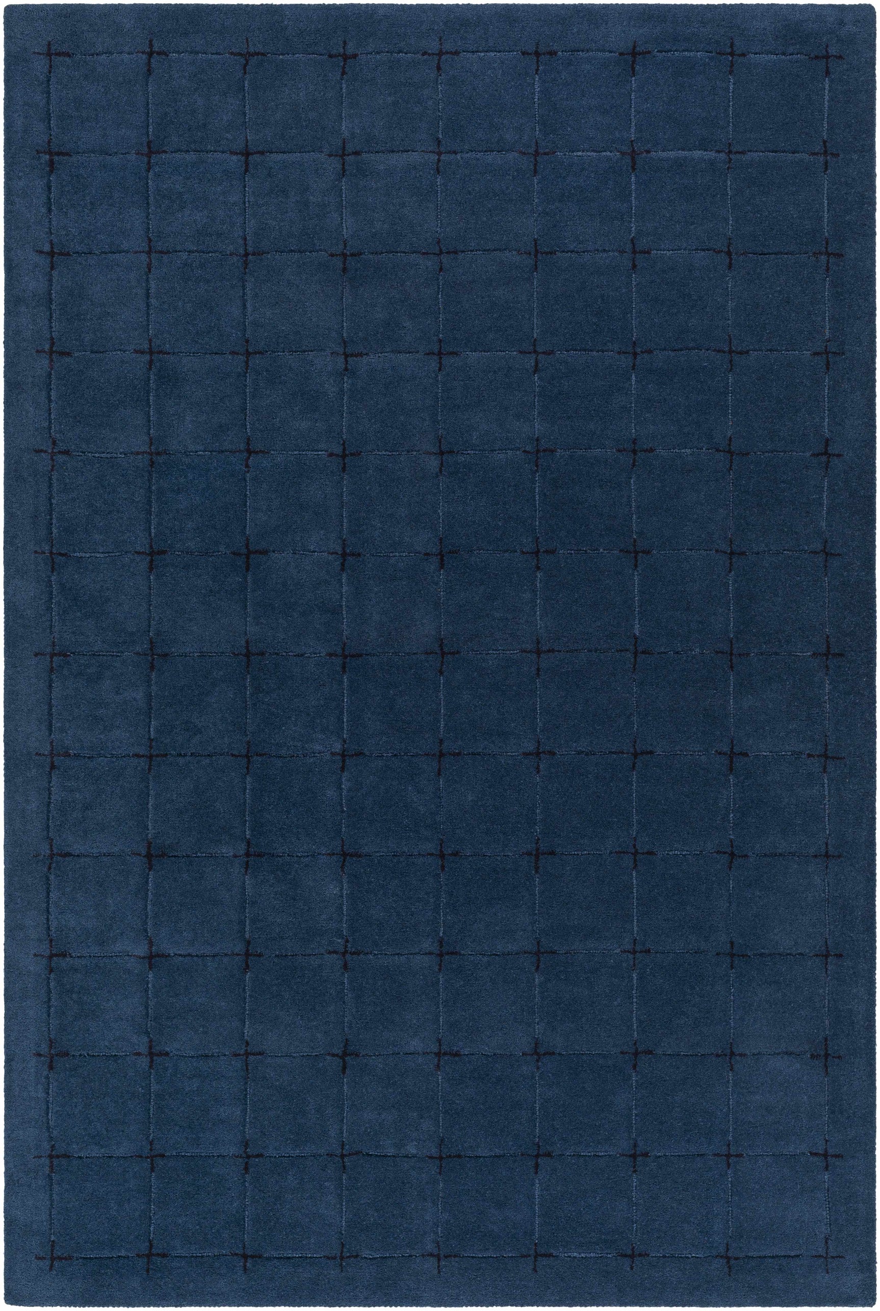 Sanvi Navy Wool Area Rug - Ornate Home