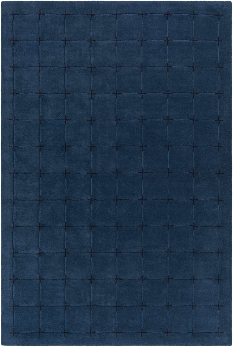 Sanvi Navy Wool Area Rug - Ornate Home