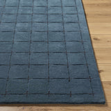 Sanvi Navy Wool Area Rug - Ornate Home
