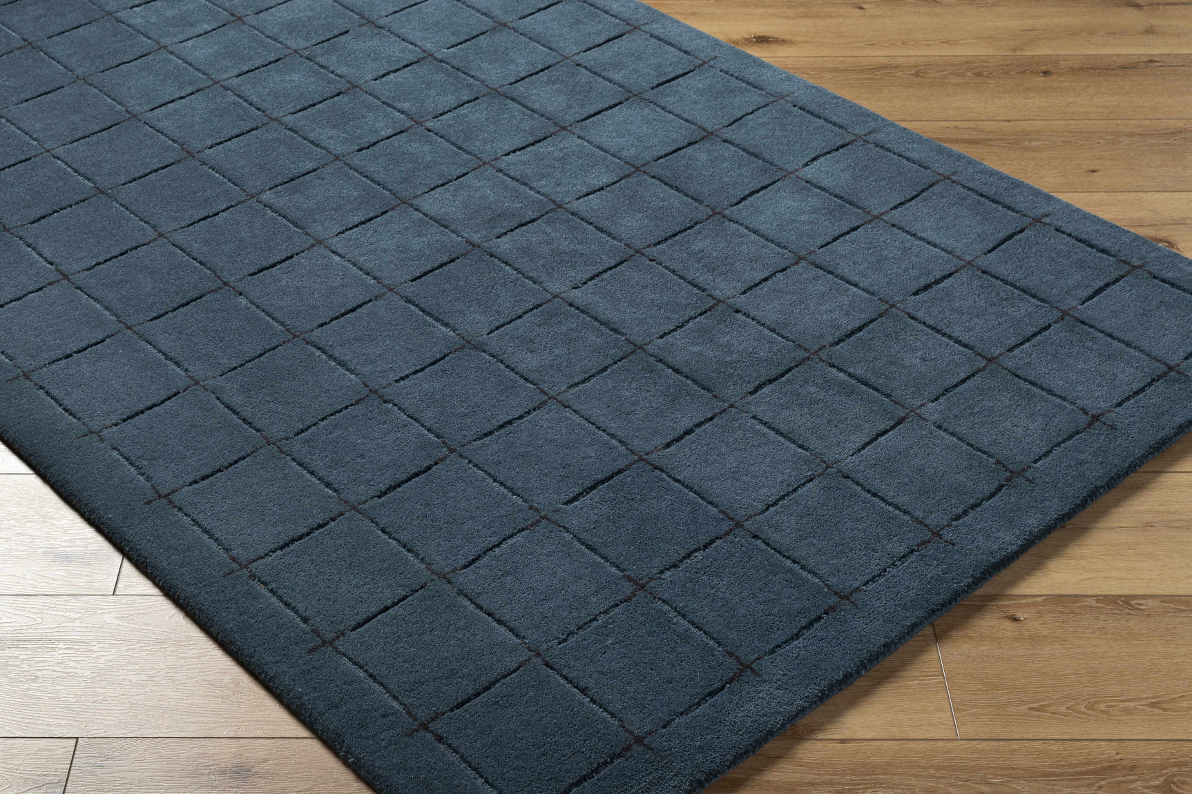 Sanvi Navy Wool Area Rug - Ornate Home