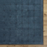 Sanvi Navy Wool Area Rug - Ornate Home
