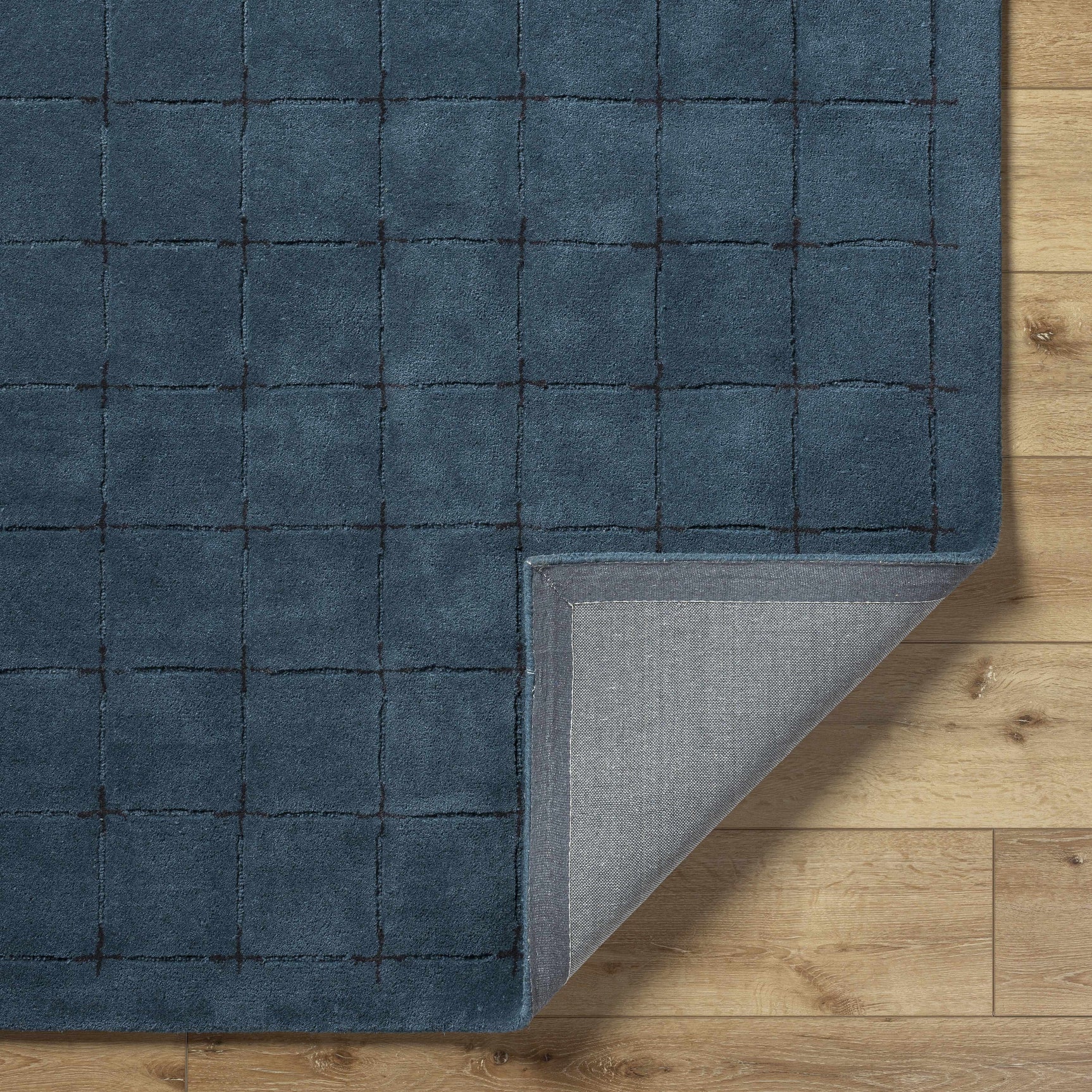Sanvi Navy Wool Area Rug - Ornate Home