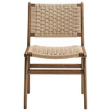 Saoirse Walnut/Natural Woven Rope Wood Dining Side Chair (Set of 2) - Ornate Home