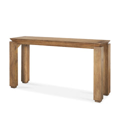 Sapphira Brown Wood Tapered Top Console Table - Ornate Home