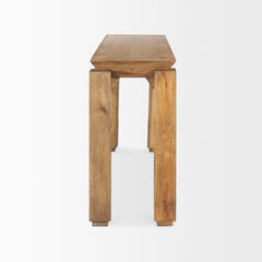 Sapphira Brown Wood Tapered Top Console Table - Ornate Home
