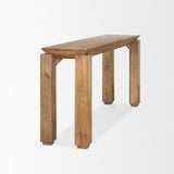 Sapphira Brown Wood Tapered Top Console Table