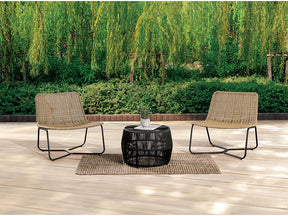 Sarabi Black/Natural 3 Pc. Conversation Set - Ornate Home
