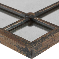 Saragano Brown/Gray/Woodtone Square Mirrors (Set of 2) - Ornate Home