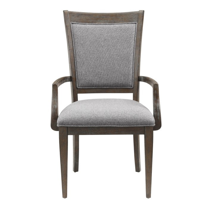 Sarasota Brown/Gray Arm Chair (Set of 2) - Ornate Home