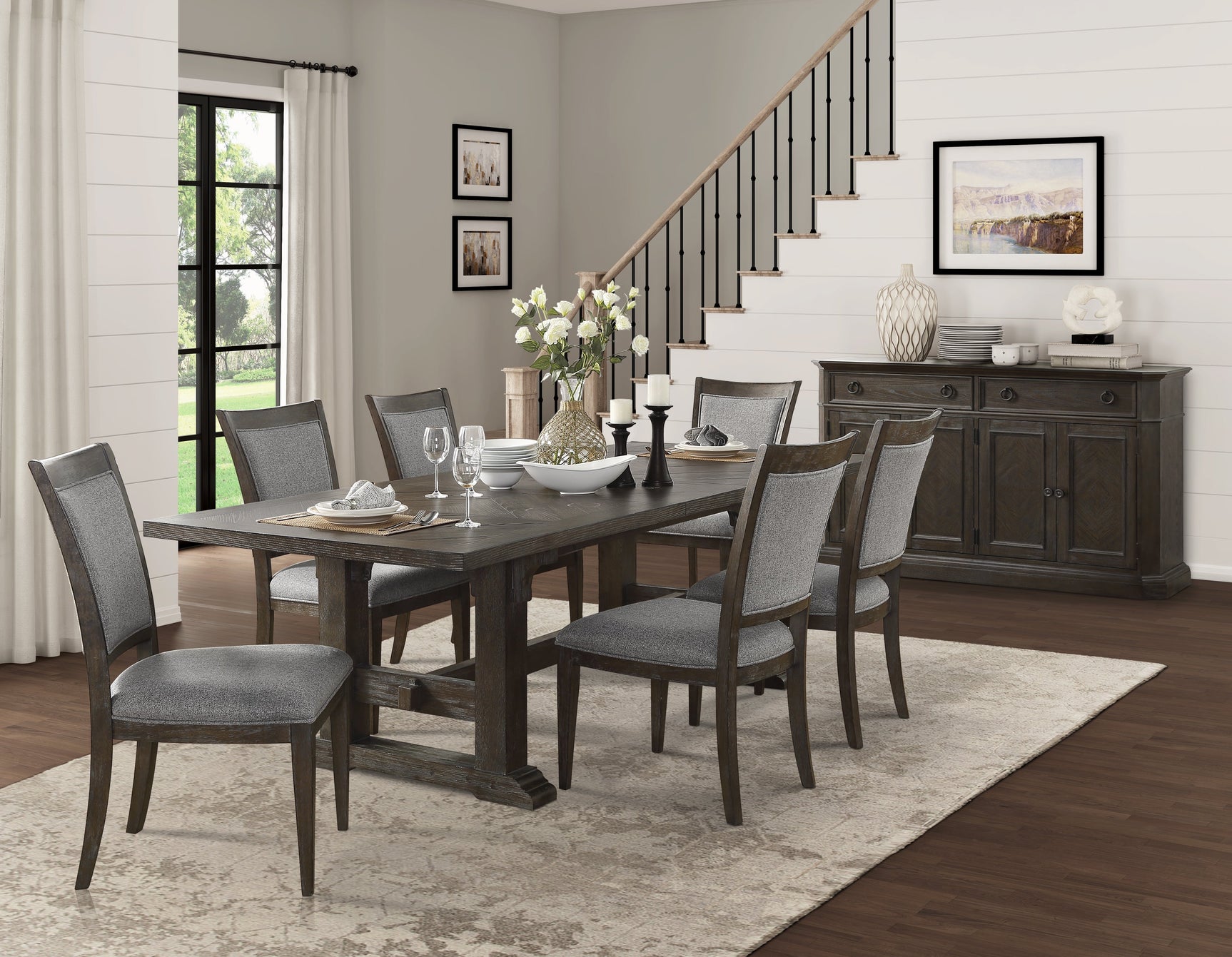 Sarasota Brown/Gray Side Chair (Set of 2) - Ornate Home