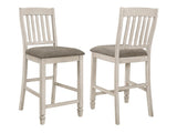 Sarasota Grey & Rustic Cream Counter Height Chairs (Set of 2) - Ornate Home