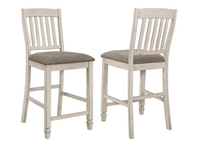 Sarasota Grey & Rustic Cream Counter Height Chairs (Set of 2) - Ornate Home