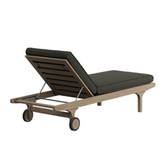 Saratoga Weathered Gray Flint Outdoor Patio Teak Chaise Lounge Chair - Ornate Home
