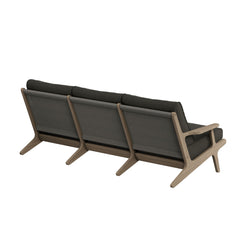 Saratoga Weathered Gray Flint Outdoor Patio Teak Sofa - Ornate Home