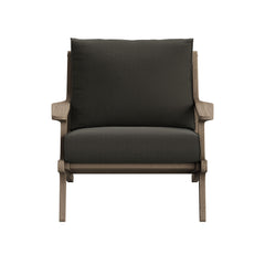 Saratoga Weathered Gray Flint Outdoor Patio Teak Wood Armchair - Ornate Home