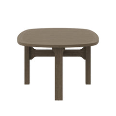 Saratoga Weathered Gray Oval Outdoor Patio Teak Wood Coffee Table - Ornate Home