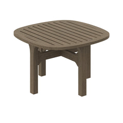 Saratoga Weathered Gray Square Outdoor Patio Teak Wood Side Table - Ornate Home