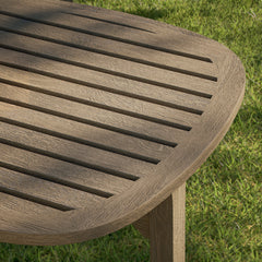 Saratoga Weathered Gray Square Outdoor Patio Teak Wood Side Table - Ornate Home