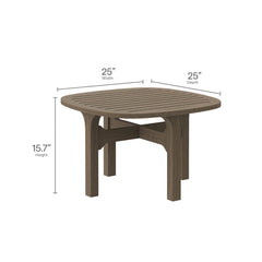 Saratoga Weathered Gray Square Outdoor Patio Teak Wood Side Table - Ornate Home