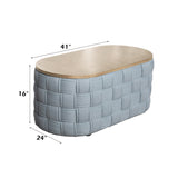 Saree Light Teal Coffee Table - Ornate Home