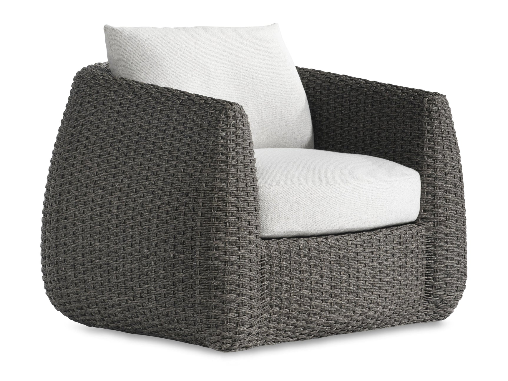 Sarene Dark Thatch/Beige/Tan Outdoor Swivel Chair - Ornate Home