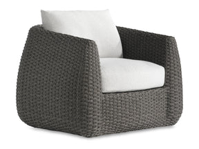 Sarene Dark Thatch/Beige/Tan Outdoor Swivel Chair - Ornate Home