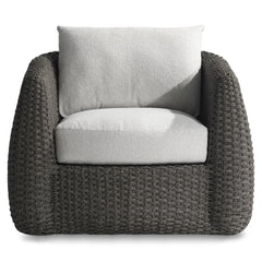 Sarene Dark Thatch/Beige/Tan Outdoor Swivel Chair - Ornate Home