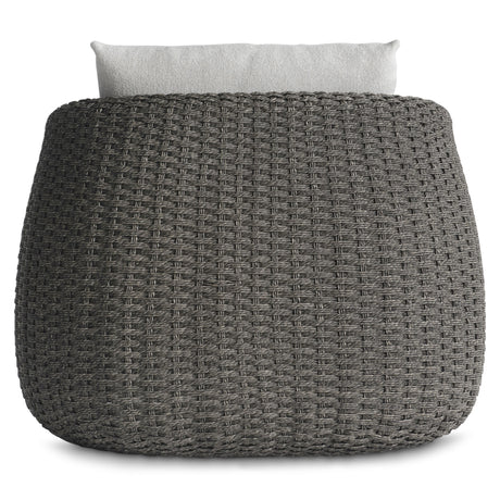 Sarene Dark Thatch/Beige/Tan Outdoor Swivel Chair - Ornate Home