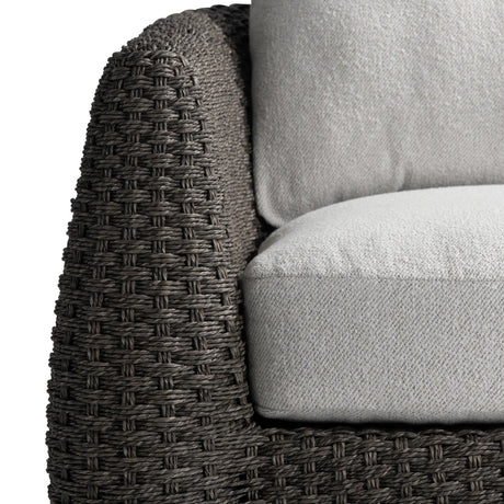 Sarene Dark Thatch/Beige/Tan Outdoor Swivel Chair - Ornate Home