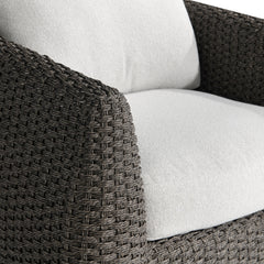 Sarene Dark Thatch/Beige/Tan Outdoor Swivel Chair - Ornate Home