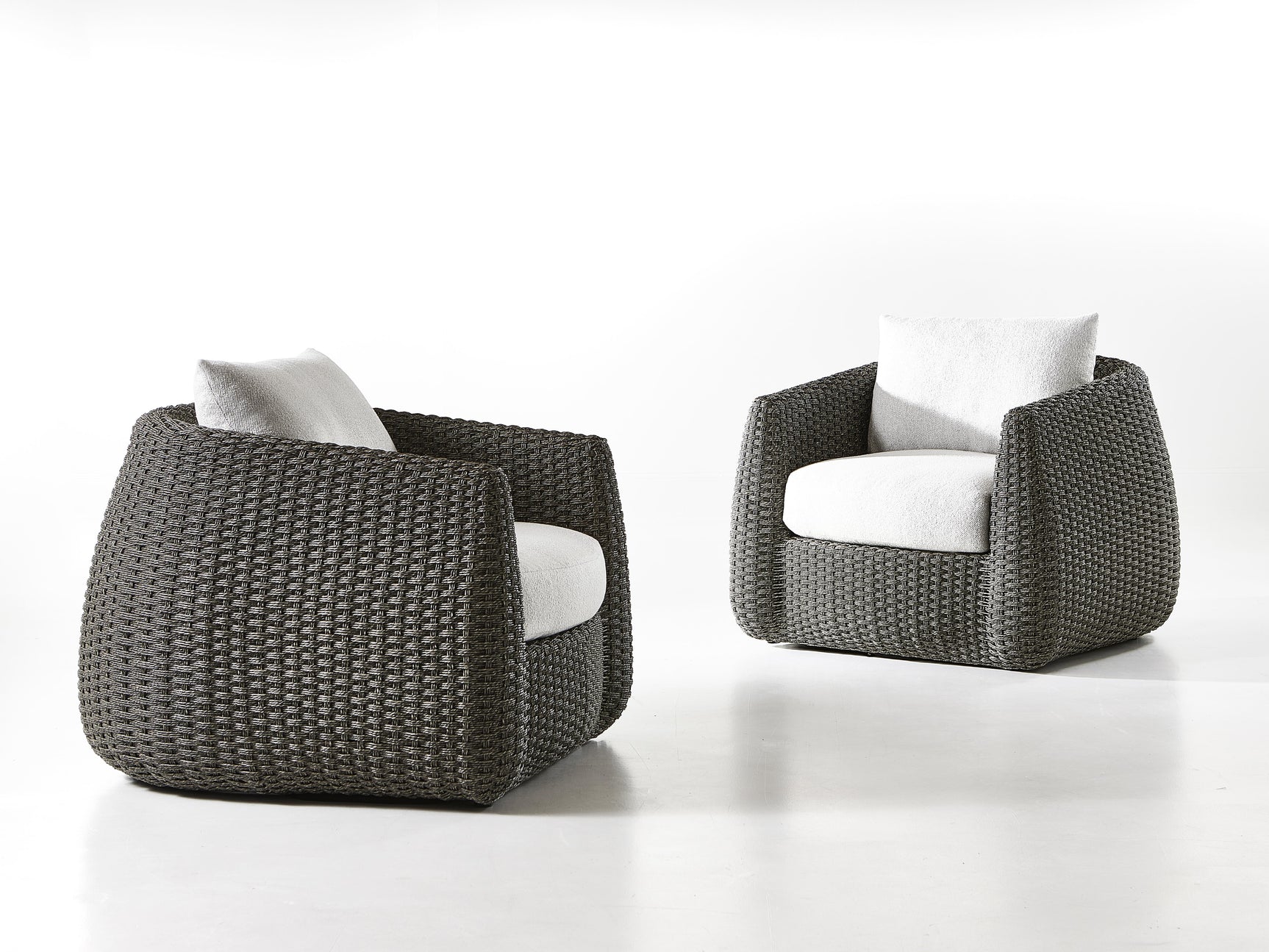 Sarene Dark Thatch/Beige/Tan Outdoor Swivel Chair - Ornate Home