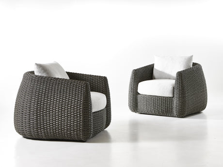 Sarene Dark Thatch/Beige/Tan Outdoor Swivel Chair - Ornate Home