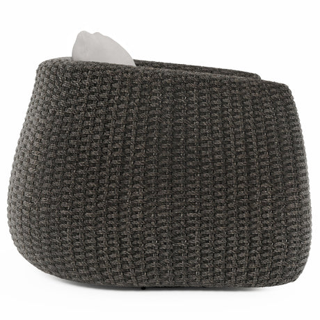 Sarene Dark Thatch/Beige/Tan Outdoor Swivel Chair - Ornate Home