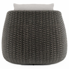 Sarene Dark Thatch/Beige/Tan Outdoor Swivel Chair - Ornate Home