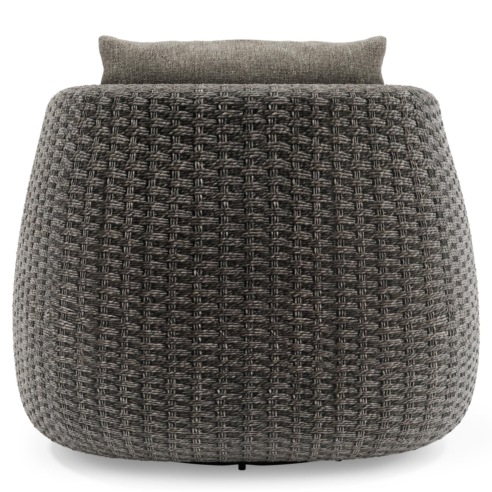 Sarene Dark Thatch Outdoor Swivel Chair - Ornate Home