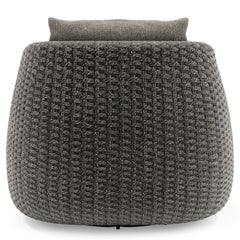 Sarene Dark Thatch Outdoor Swivel Chair - Ornate Home