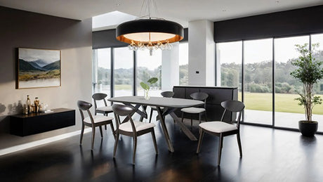 Sargans Black 7 Piece Dining Set - Ornate Home