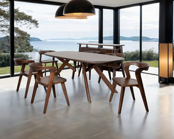 Sargans Rich Walnut Dining Table - Ornate Home