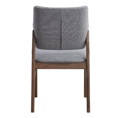 Sarha Light Gray & Walnut Side Chair (Set of 2) - Ornate Home