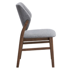 Sarha Light Gray & Walnut Side Chair (Set of 2) - Ornate Home