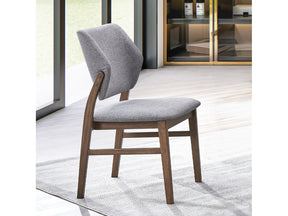 Sarha Light Gray & Walnut Side Chair (Set of 2) - Ornate Home