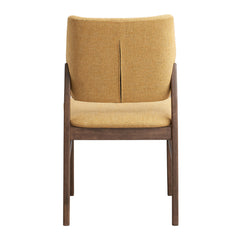 Sarha Yellow & Walnut Side Chair (Set of 2) - Ornate Home