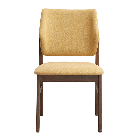 Sarha Yellow & Walnut Side Chair (Set of 2) - Ornate Home