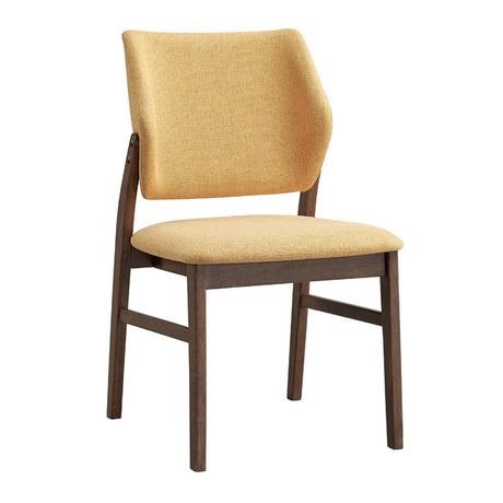 Sarha Yellow & Walnut Side Chair (Set of 2) - Ornate Home