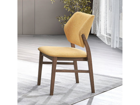 Sarha Yellow & Walnut Side Chair (Set of 2) - Ornate Home