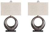 Saria Antique Silver Table Lamp (Set of 2) (Online Special Price) - Ornate Home
