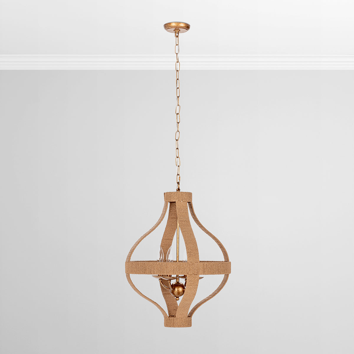 Sarmiento Pendant Natural/Gold - Ornate Home
