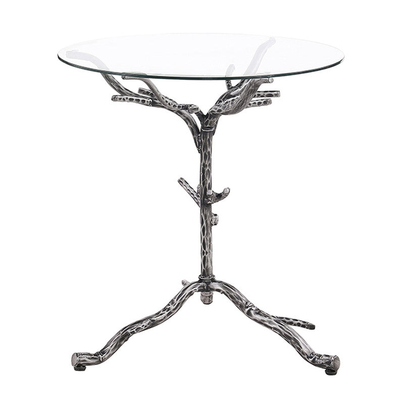Sarna Gunmetal Side Table - Ornate Home